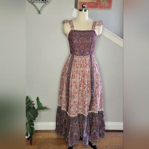Haute Hippie Maxi Dress Paisley Boho Size 2